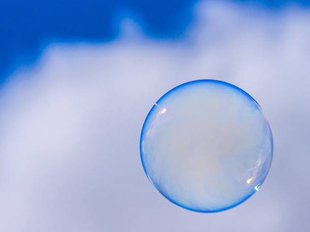 Bubble floating in the sky Bubble floating in the sky