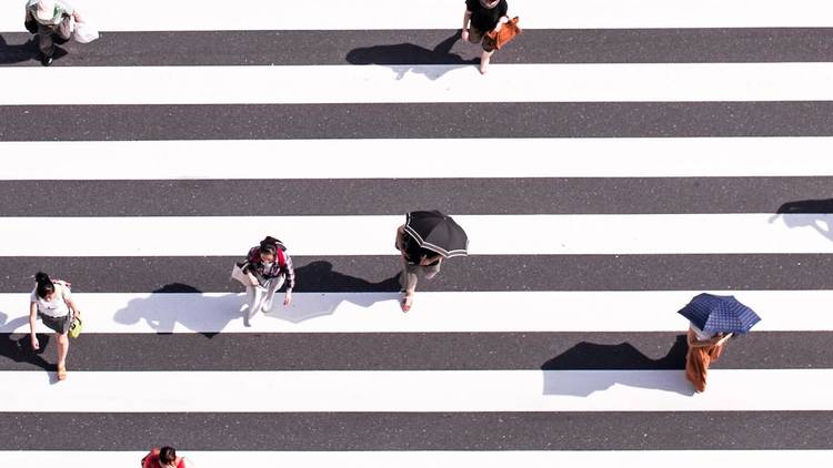 street crossing, Tokyo city