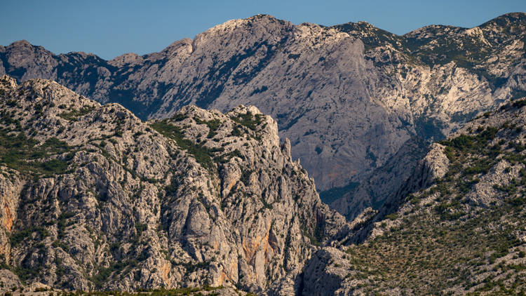 Extreme mountains in Paklenica National Park, Velebit
