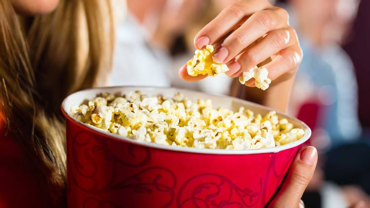 popcorn at a movie theater