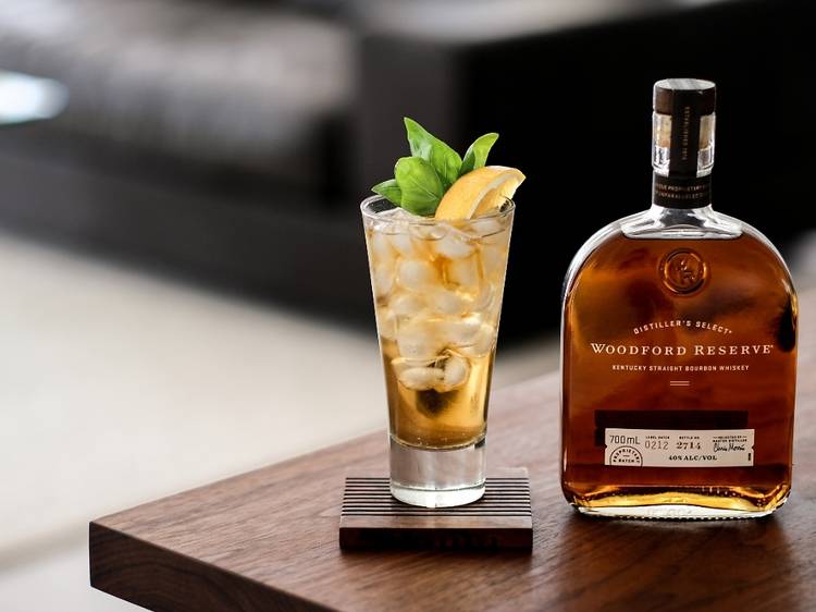 Woodford Reserve basil and grapefruit highball 