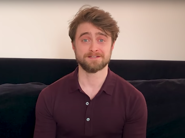 Daniel Radcliffe is reading Harry Potter and the Philosopher’s Stone from his sofa Harry Potter