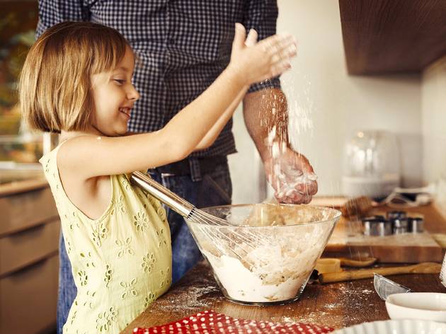 girl kid cooking