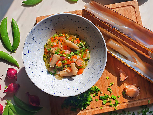 razor clam and sweet peas la rambla razor clam and sweet peas la rambla