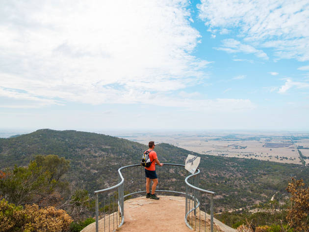 You Yangs Victoria hiker Hiker at You Yangs Regional Park Victoria