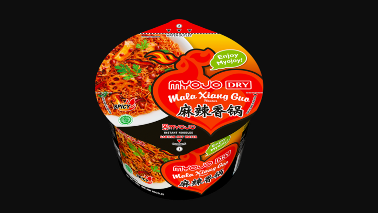 Myojo Dry Mala Xiang Guo noodles