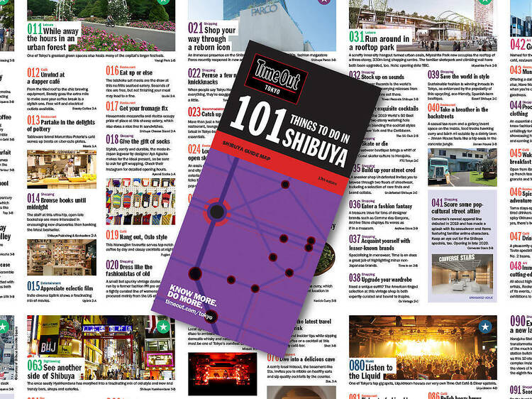 101 Things To Do in Shibuya guide map