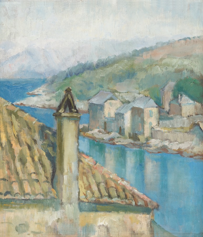 Pučišća, oil, 53,5x47 cm