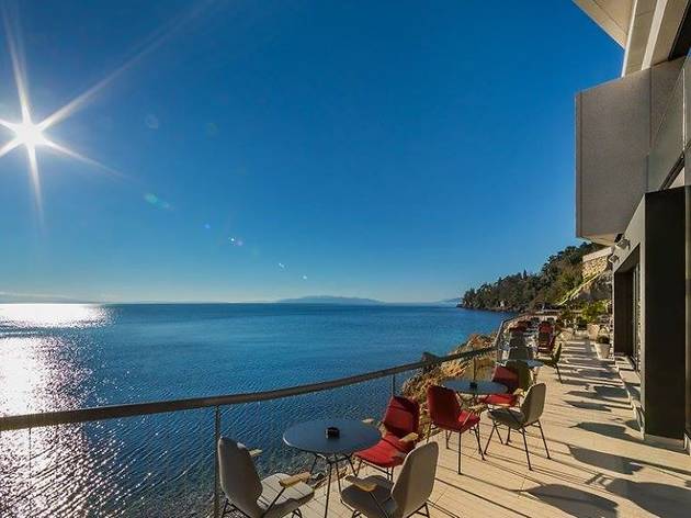 Incredible views of Kvarner bay at Opatija's first sushi restaurant Hotel Navis Opatija, kvarner bay