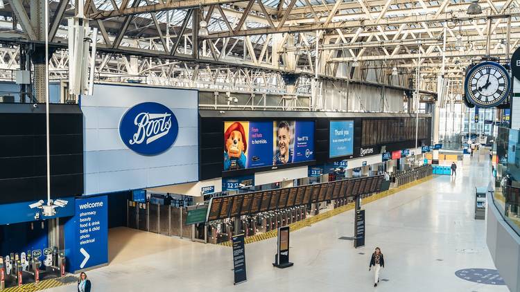 waterloo station during London's lockdown