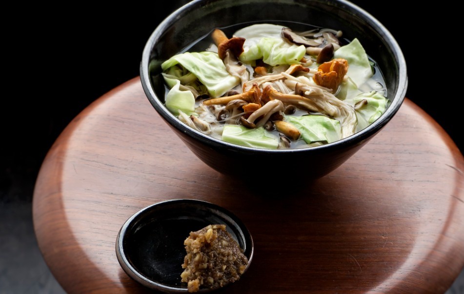 Koya shares the recipe for miso and walnut ramen