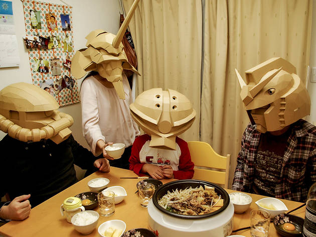 Japanese artist turns plain cardboard boxes into stunning masks Masks from cardboard