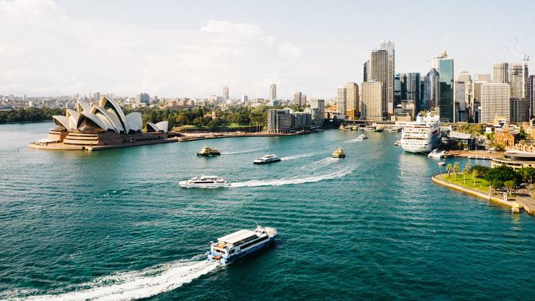 Aerial view of Sydney Harbour