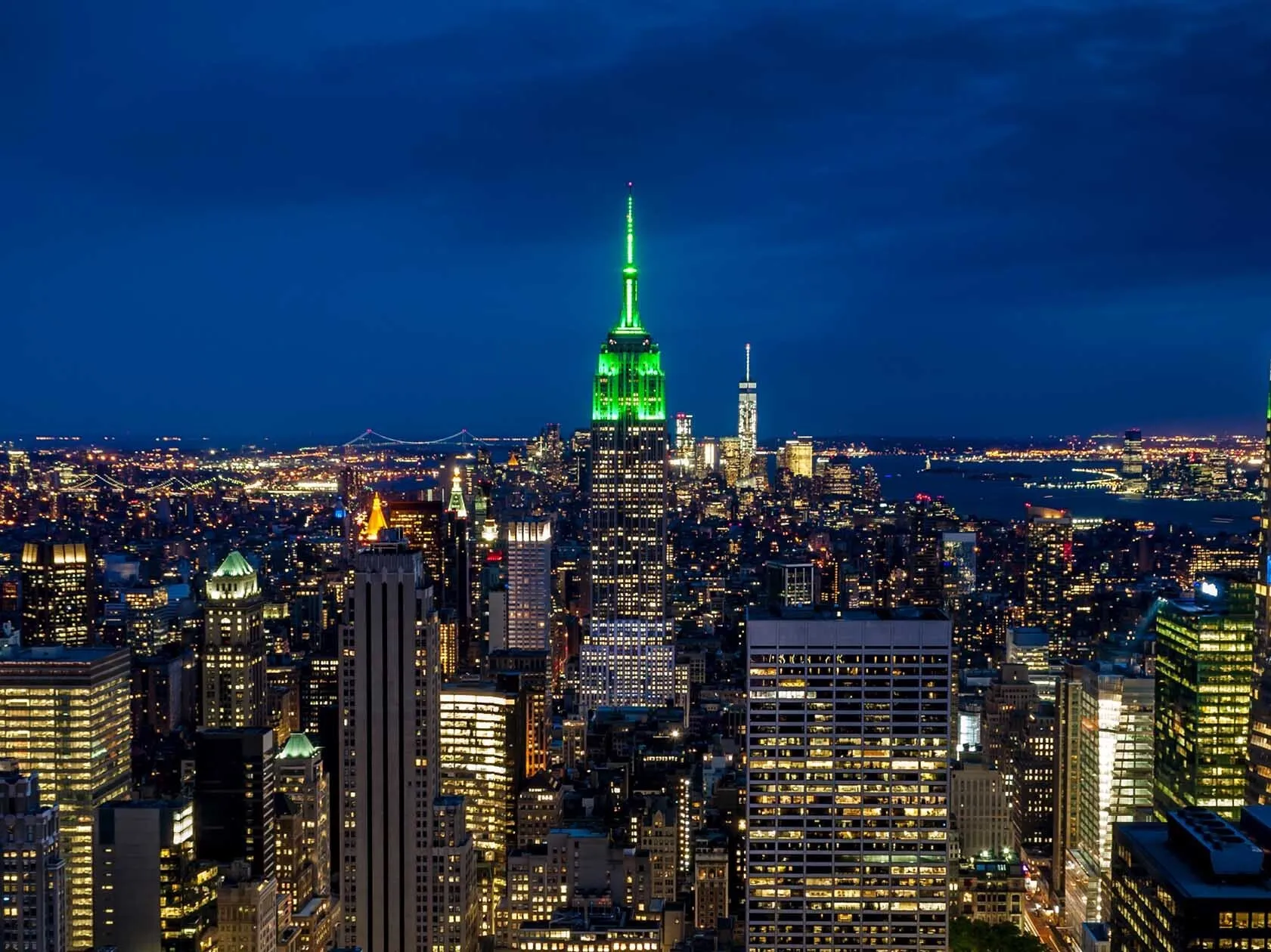 Empire state building green light