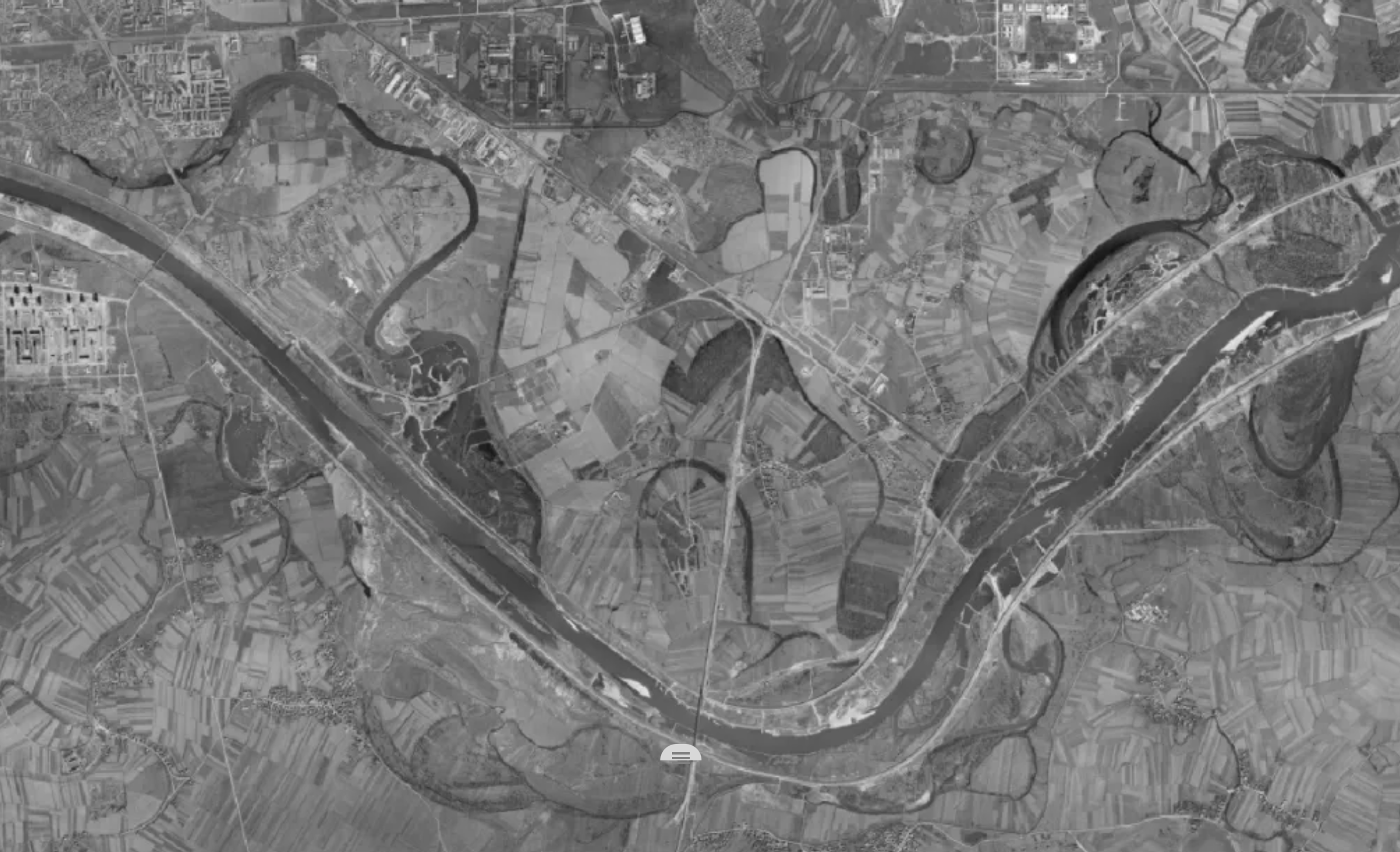 An aerial view of Zagreb - and the Sava river - before 1968.