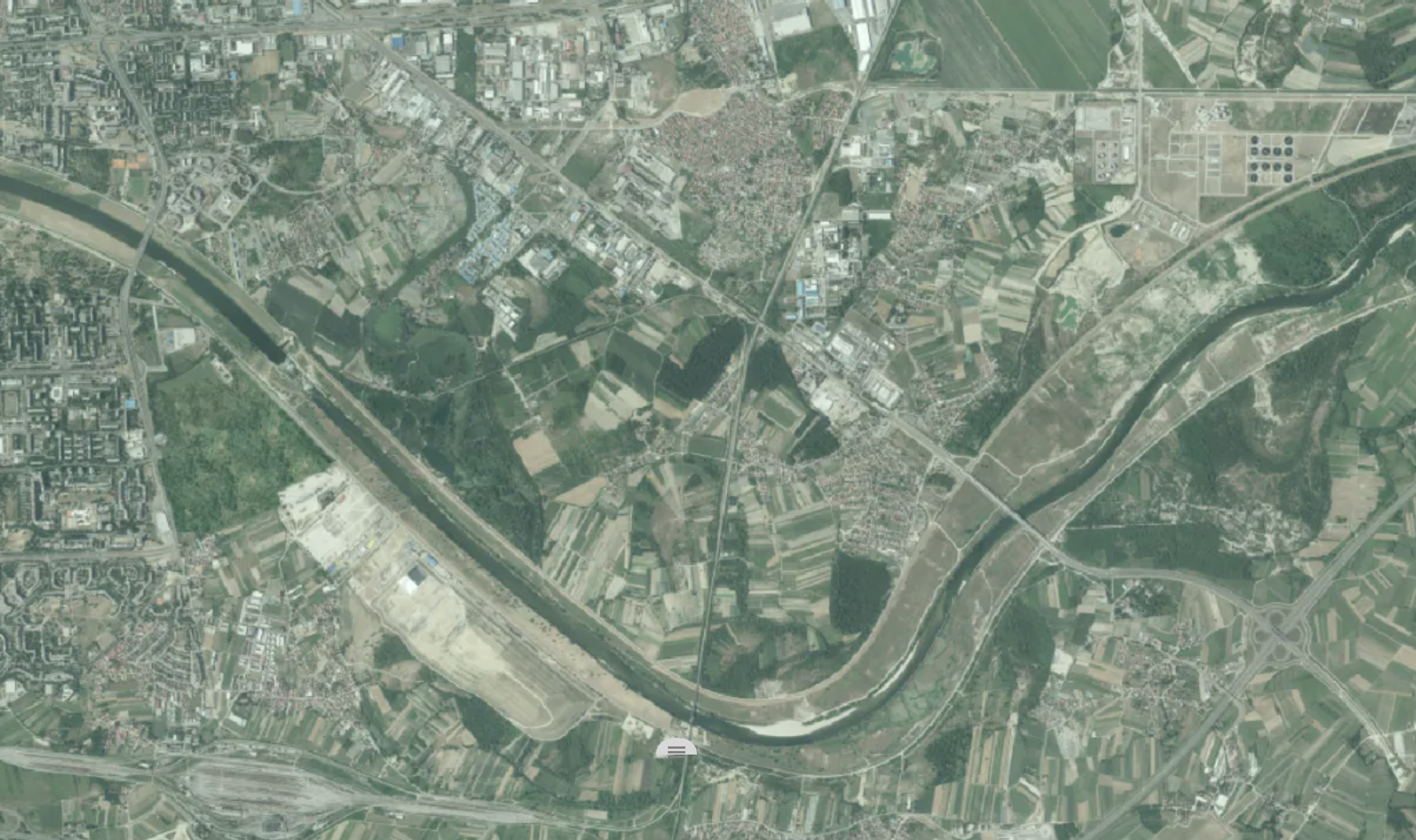 An aerial view of Zagreb - and the Sava river - in 2018.