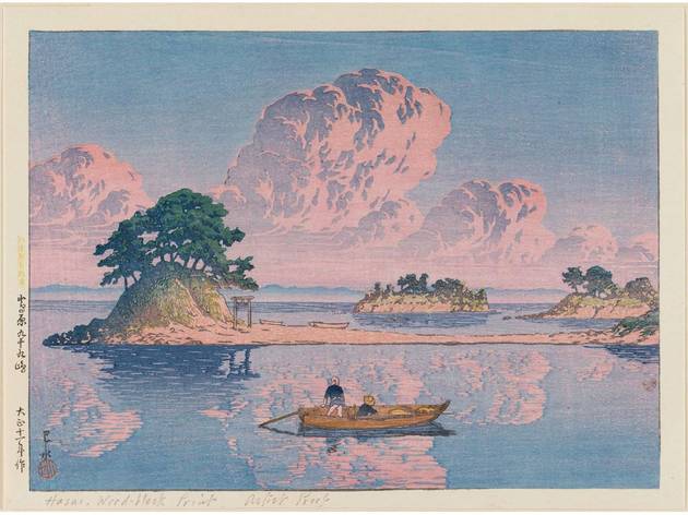 Nihon fūkei senshū, Shimabara Tsukumojima Arte, Xilogravura, Shin-hanga, Nihon fūkei senshū, Shimabara Tsukumojima, Kawase Hasui