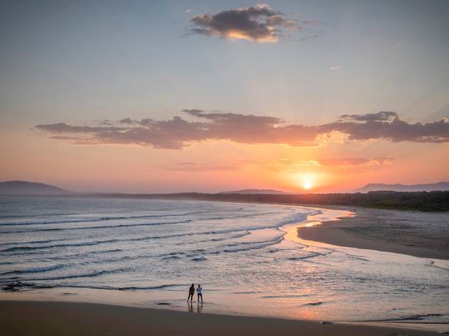 Seven Mile Beach Beach at sunset