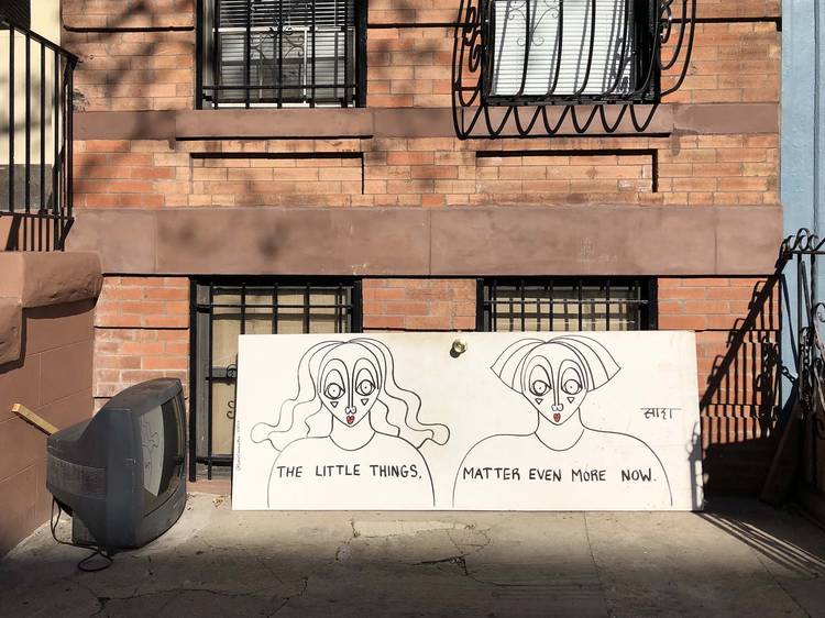 This New York artist is producing timely work on discarded items around the city