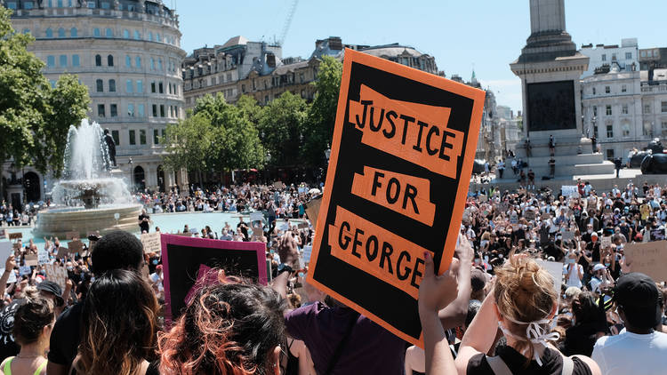 George Floyd protest, Trafalgar Square