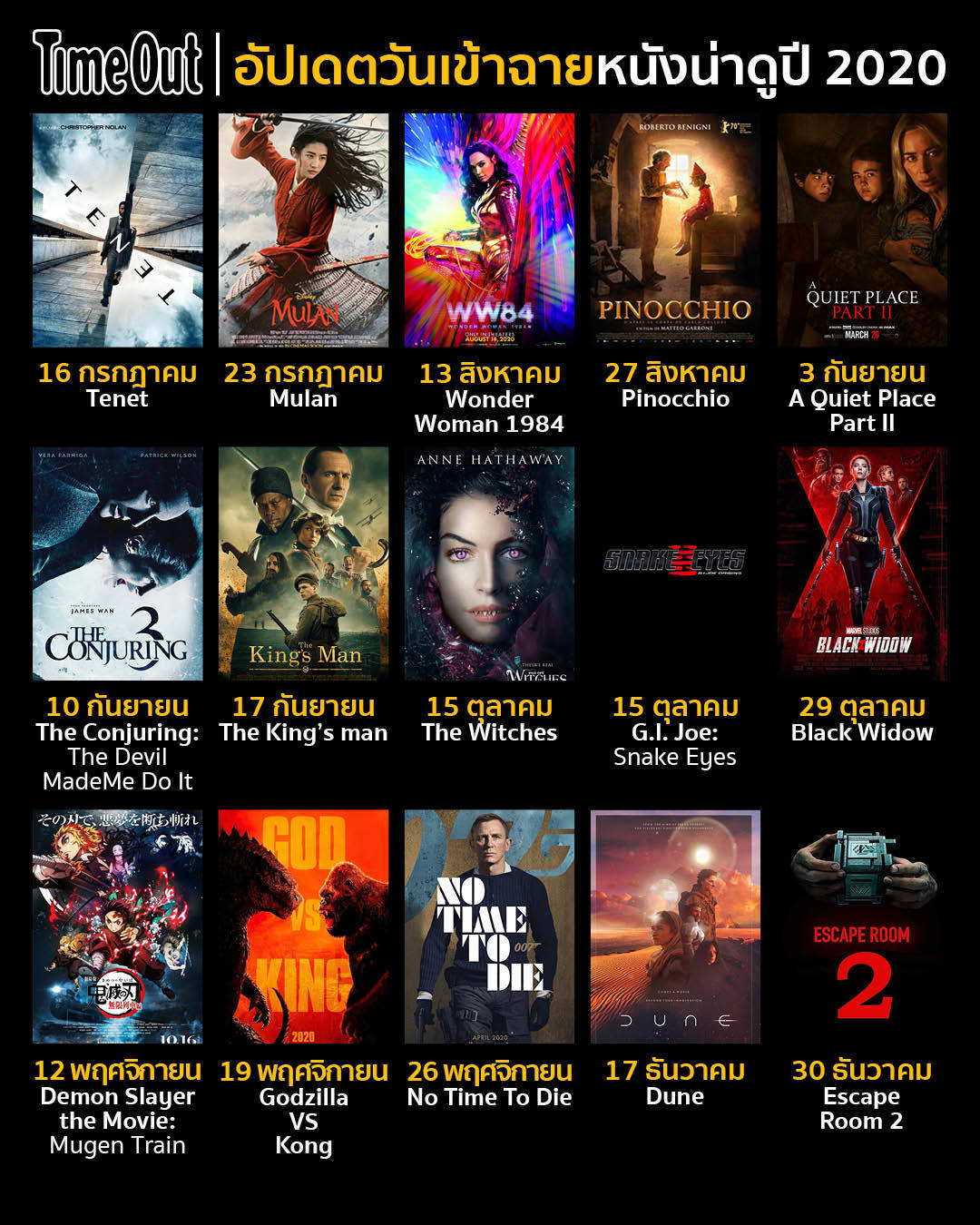 Movies Line up 2020