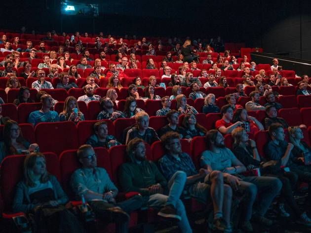 People in a movie theatre People in a movie theatre