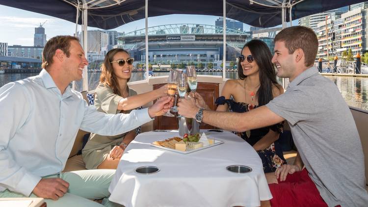 Take five mates on a wine and cheese cruise