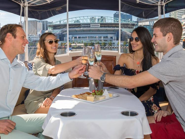 Take five mates on a wine and cheese cruise