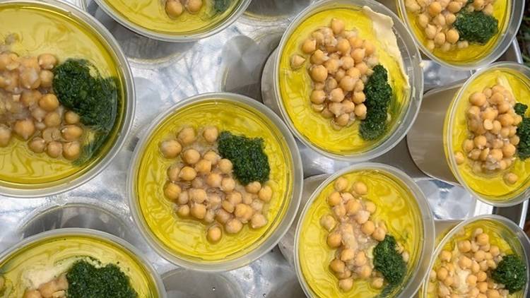 hummus in containers