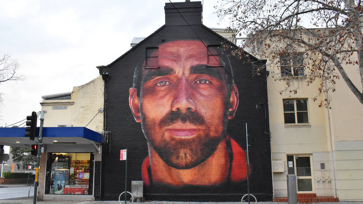 Apparition Media's mural of AFL legend Adam Goodes