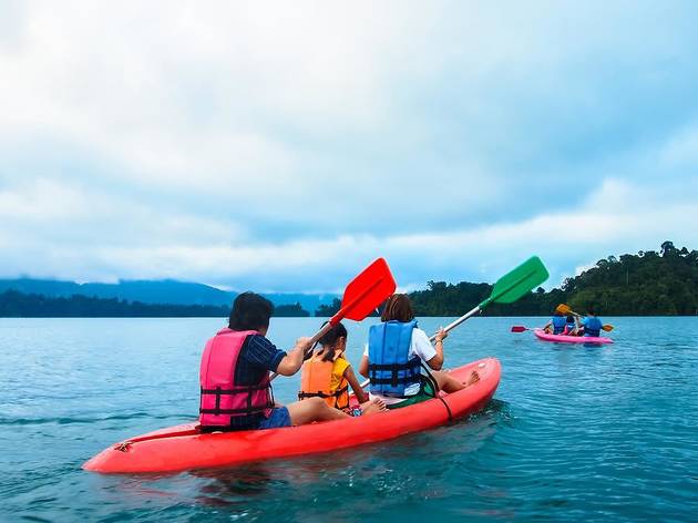 Sleepaway camp in New York has been canceled this summer families kayaking
