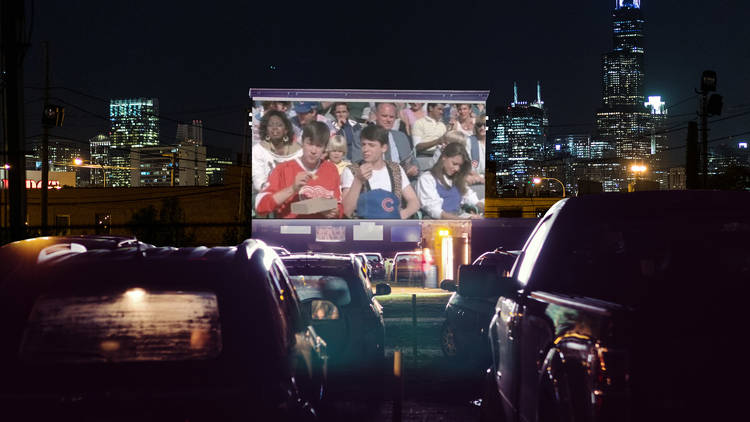 Drive-in movie theater in Lincoln Yards