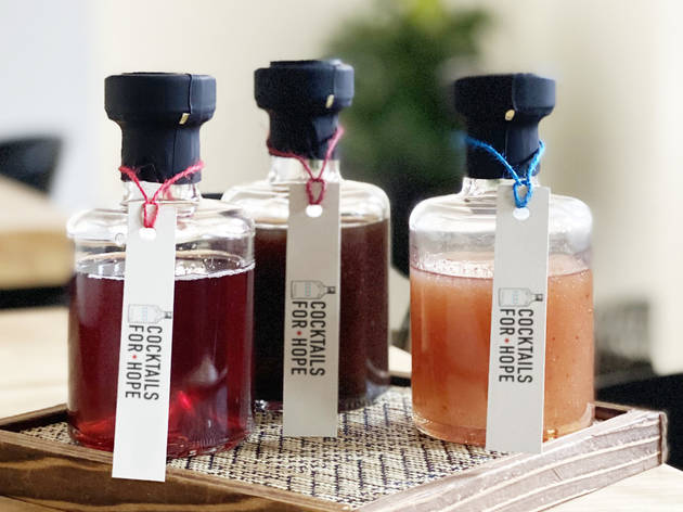 Raise a glass—carryout cocktails are finally legal in Chicago cocktails for hope, julia momose, kumiko, cocktails, to go, bottled, to-go cocktails