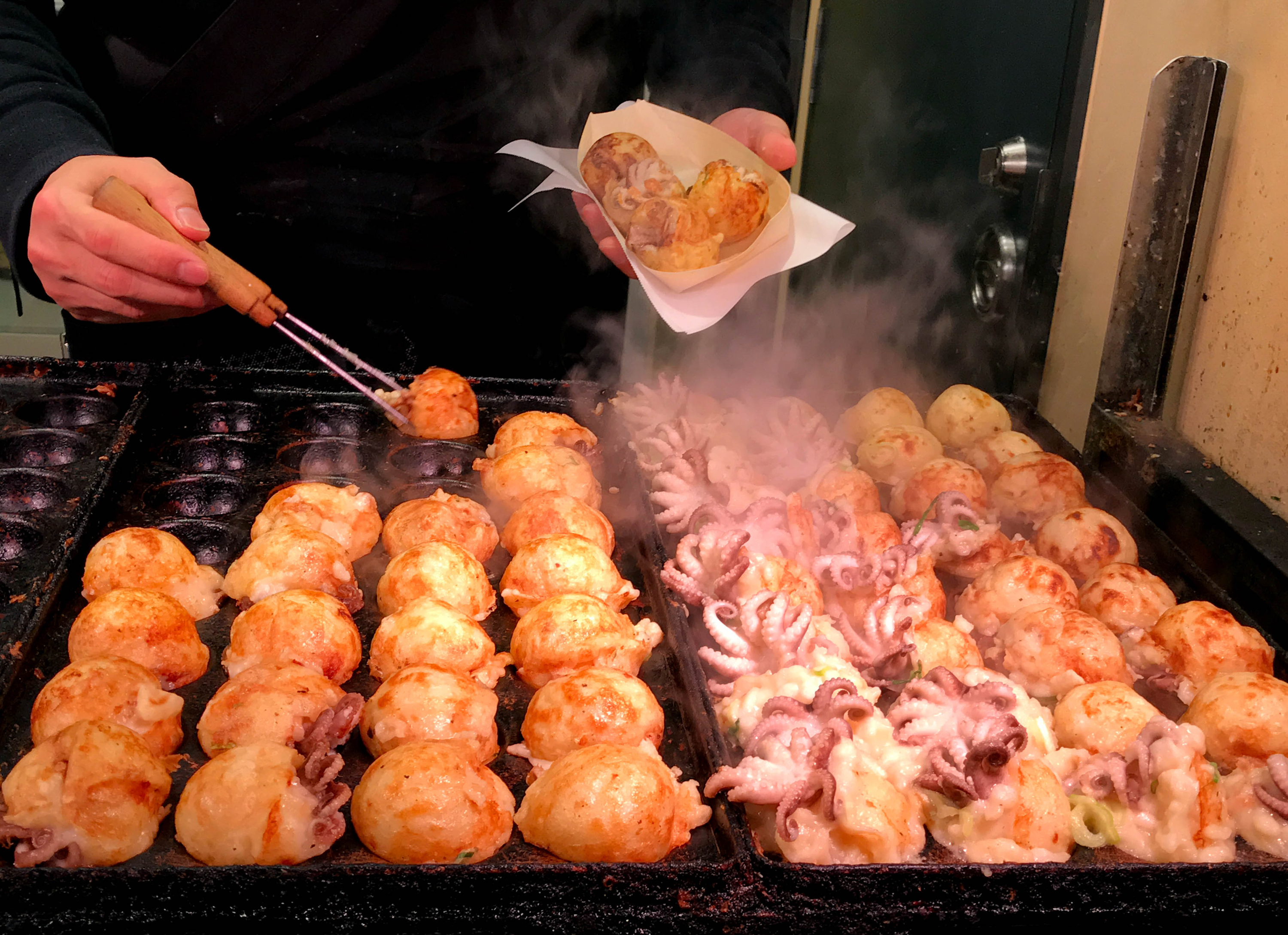 takoyaki octopus ball, Osaka street food