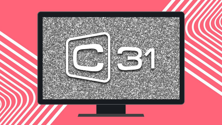 A generic tv screen with the channel 31 logo on it