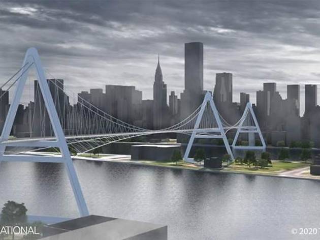 There could be a bike and pedestrian only bridge coming to NYC bridge rendering