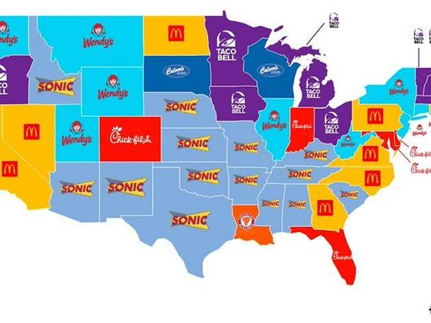 This Map Highlights The Most Popular Fast Food Chain In Each State During Quarantine