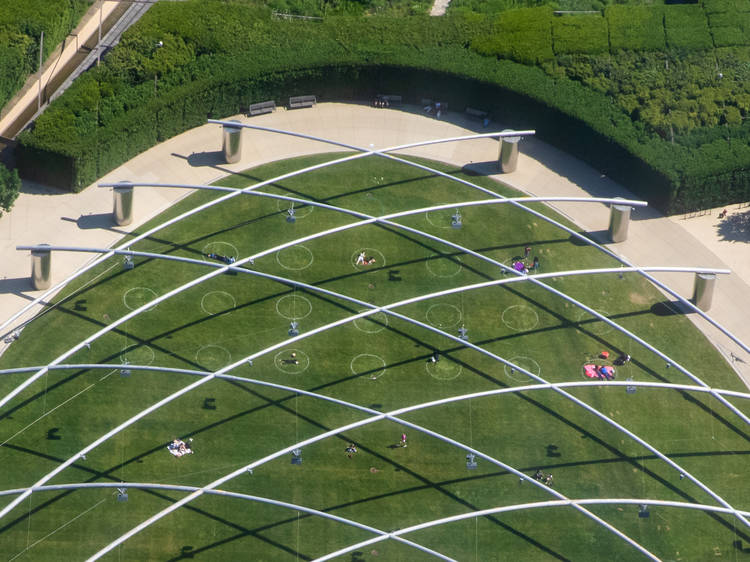 Hang out in Millennium Park’s social distancing circles