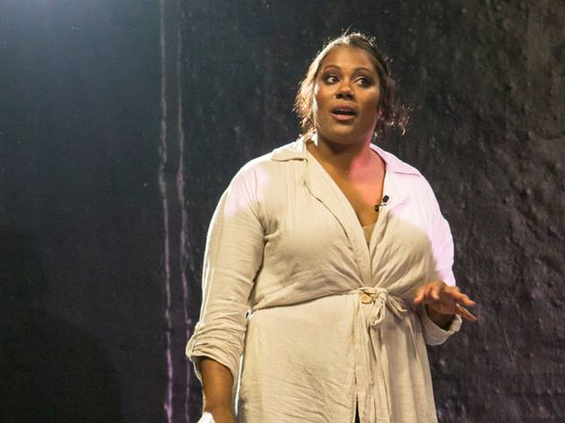 Shakira Clanton performing in a read through of Way Back When Shakira Clanton performing in Way Back When