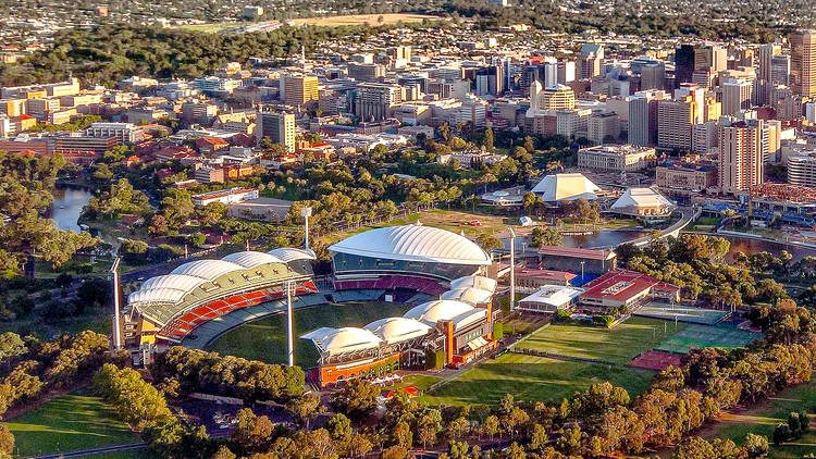 An aerial photograph of Adelaide, SA