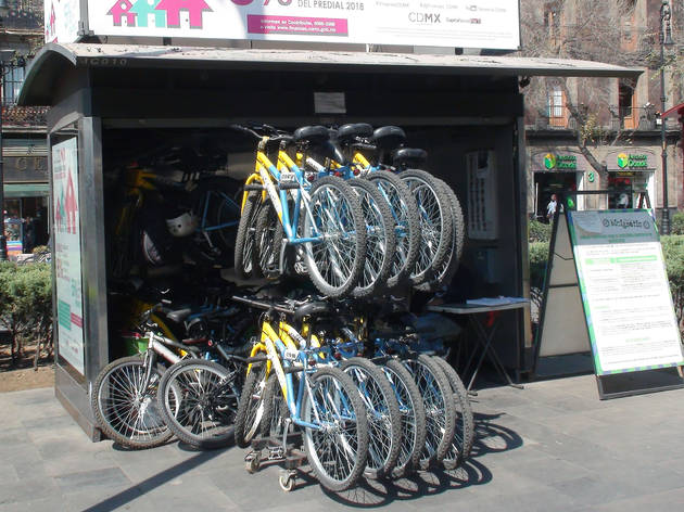 Estación de bicigratis en la CDMX