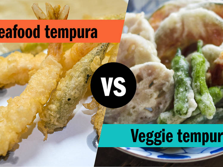 Seafood tempura vs veggie tempura