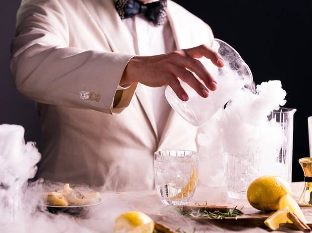 Kings Cross Distillery Man pouring gin cocktail