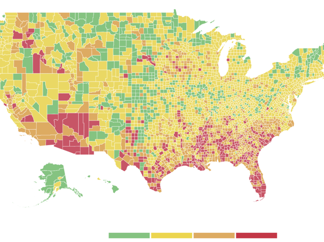 郡ごとにアメリカの今の状況が分かる新型コロナ感染マップ