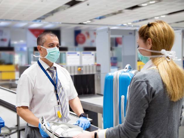 Face masks, airport Face masks, airport, travel