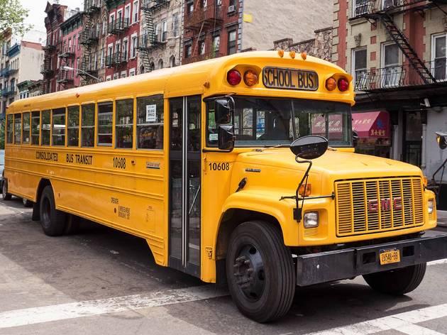 Mayor Bill de Blasio releases plans for NYC schools this fall NYC SCHOOL BUS