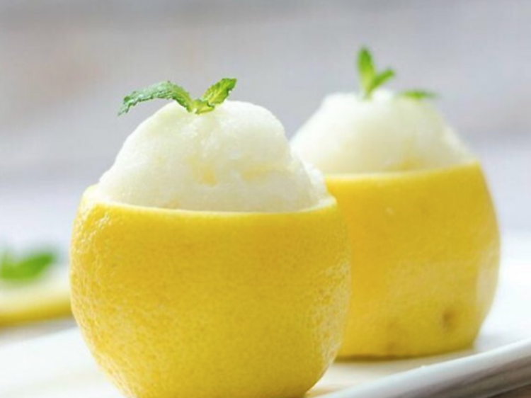 Gocce di Latte: helado de pomelo con sal de yuzu