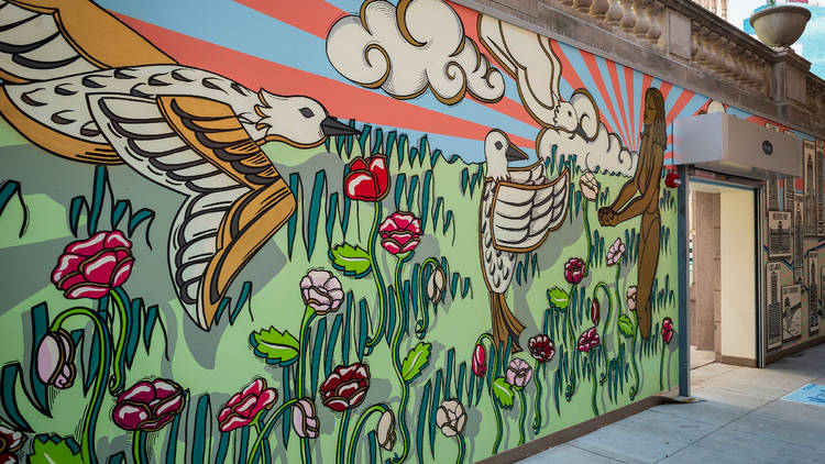 Kate Lynn Lewis mural on the Chicago Riverwalk