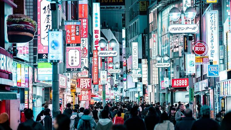 Stock photo of crowded Shibuya 