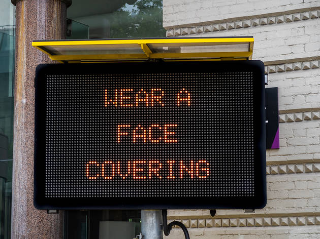 Face covering sign Face covering sign